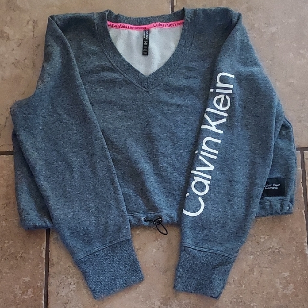 Calvin Klein Women's Charcoal V-Neck Sweater